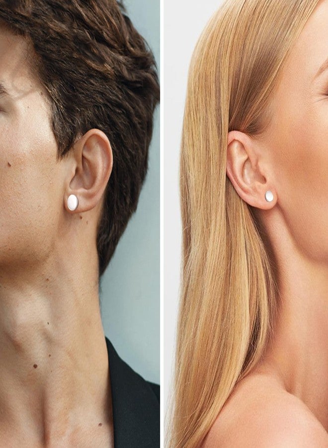 Lieson Gauges Tunnels, 2PCS Stainless Steel Ear Gauges 5.5mm Solid Round Polished 2G Silver - Image 2
